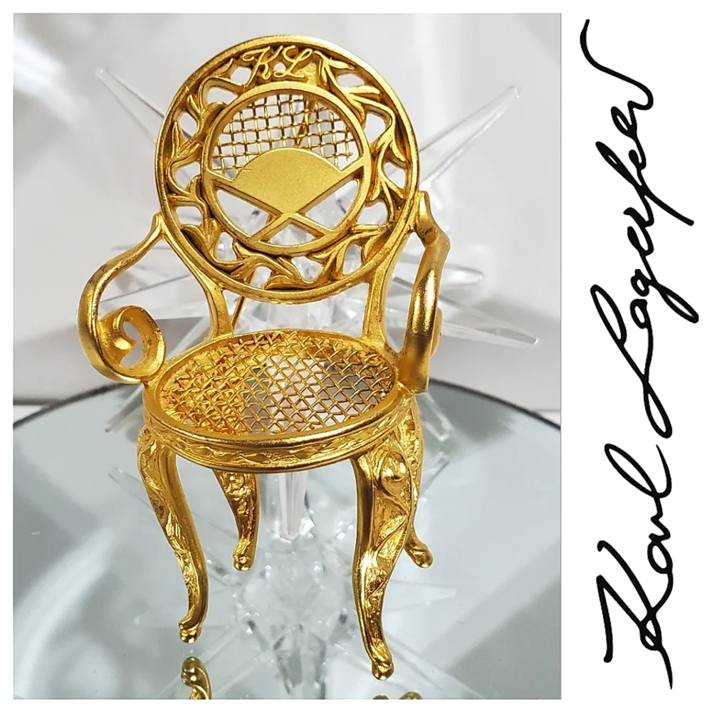 Iconic Vintage KARL LAGERFELD Rococo Louis XV Chair Brooch
